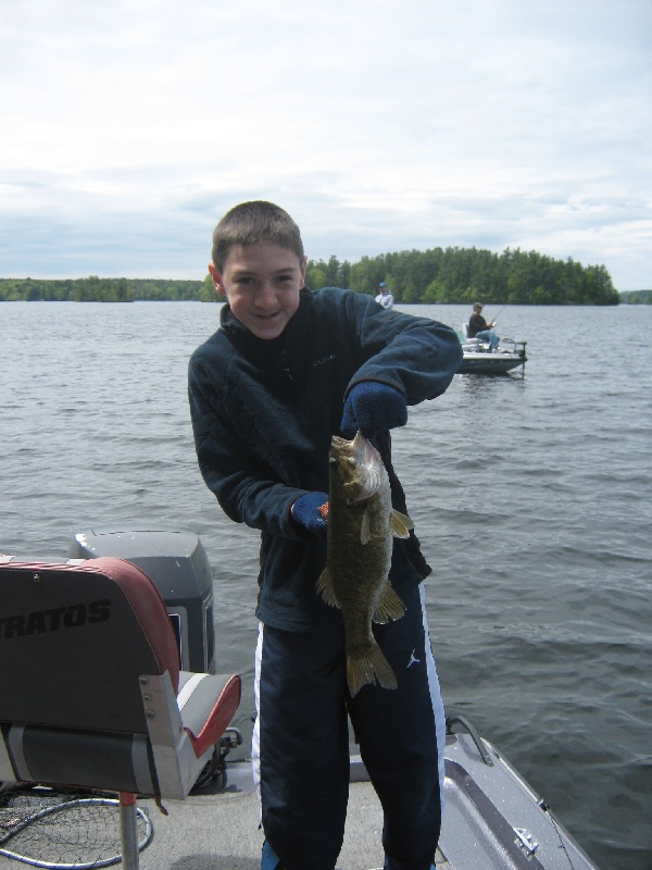 sons first smallie near Gardiner