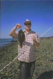 flounder caught in hull gut